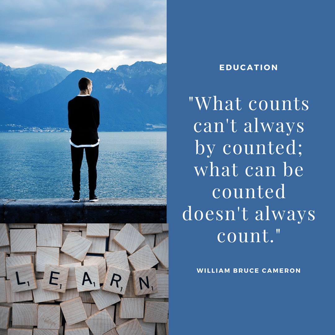 Motivational quote on blue background